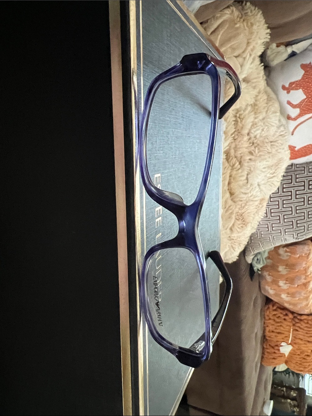 Translucent Purple Rectangular Reading Glasses
